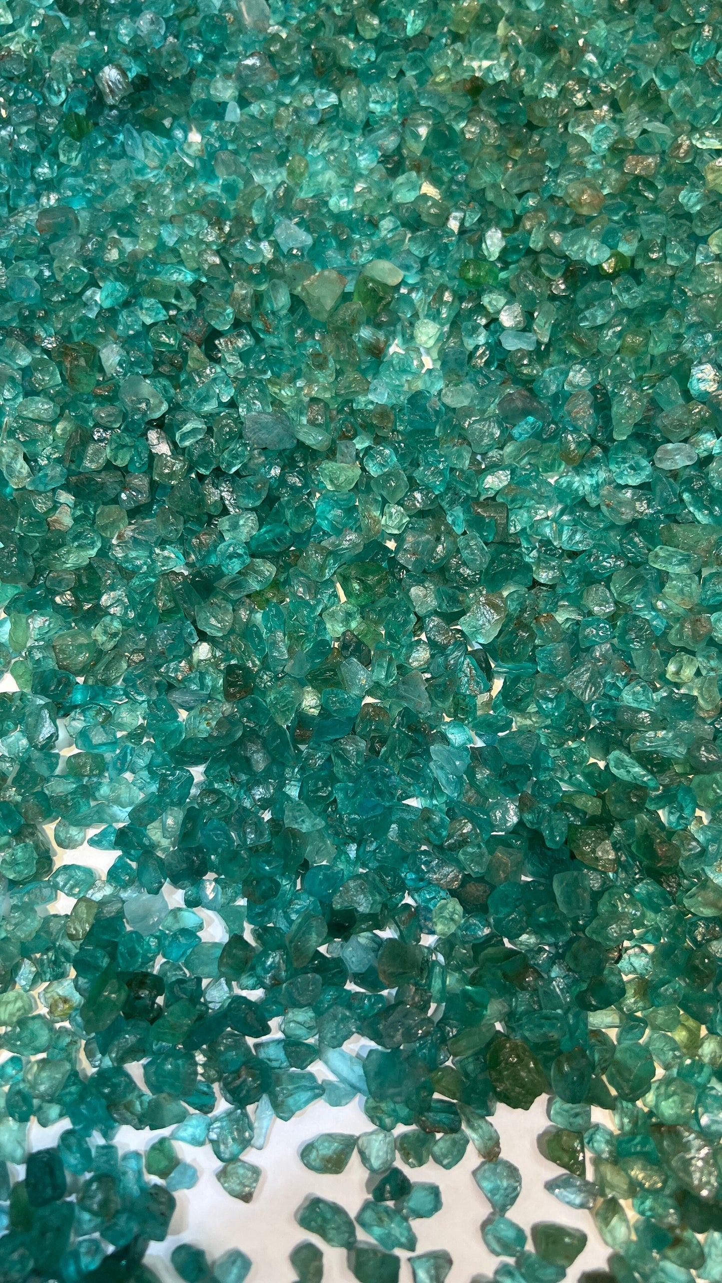 Natural Blueish Green Apatite Crystals 20 pieces set