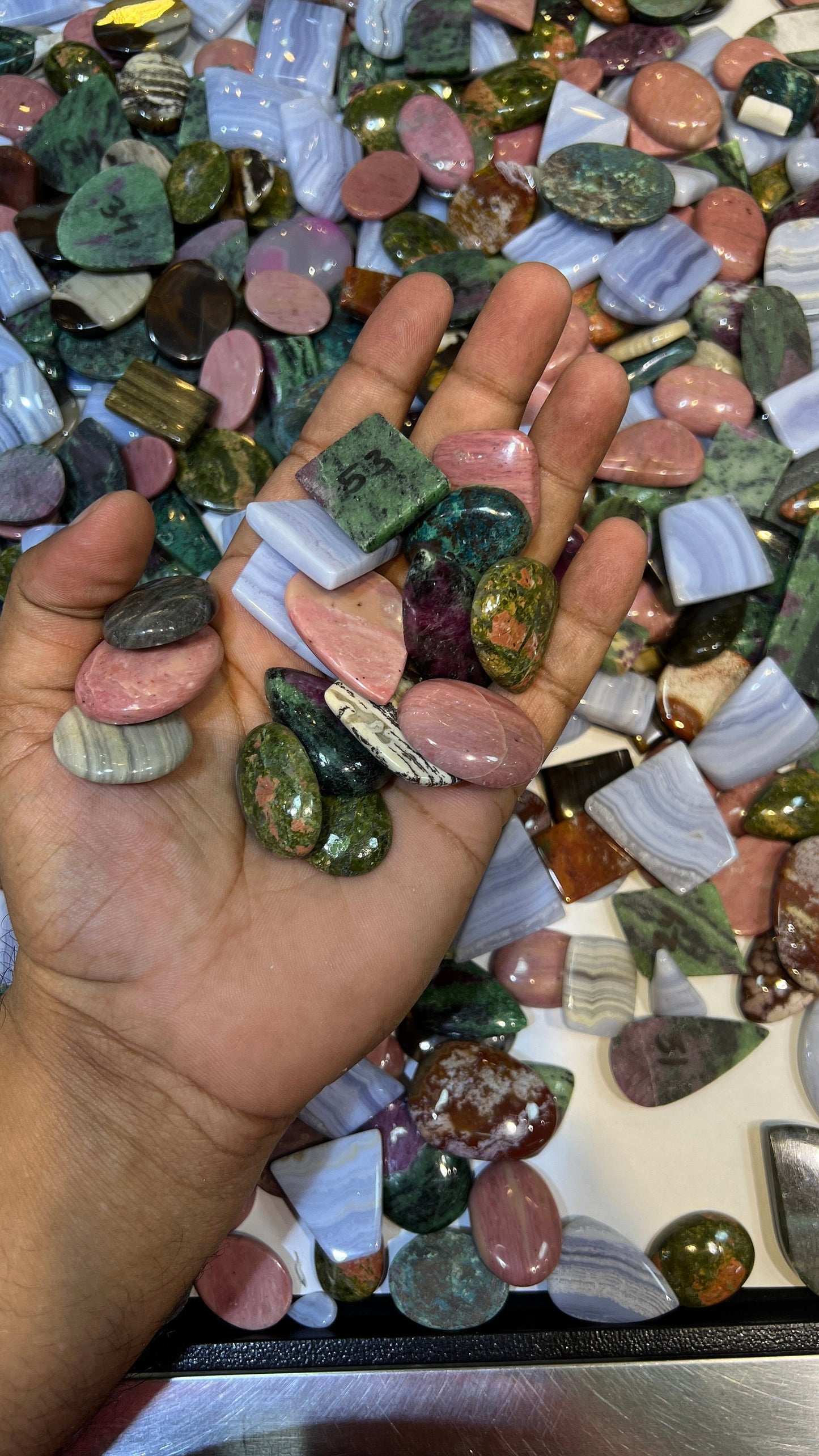 Natural Mix Cabochons 10 pieces set