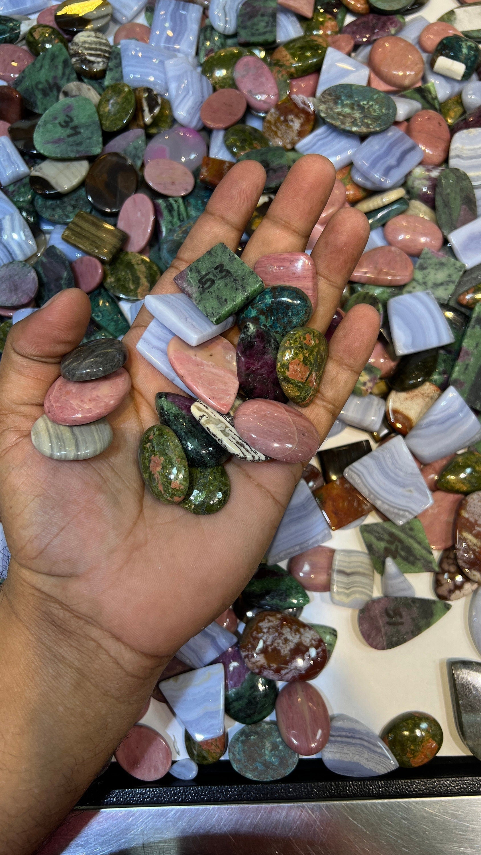 Natural Mix Cabochons 10 pieces set