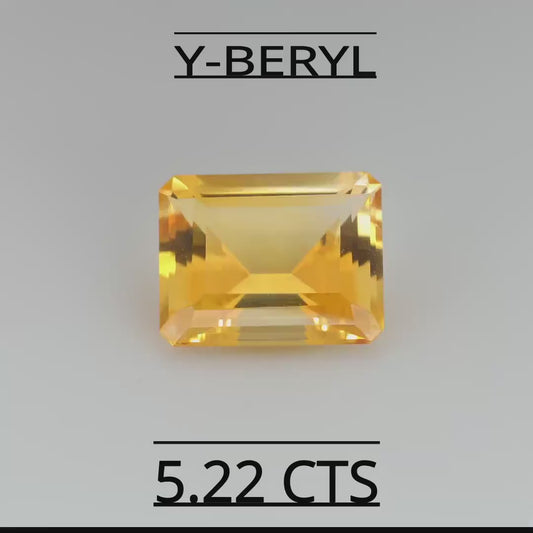 Natural Yellow Beryl  5.22 CARAT