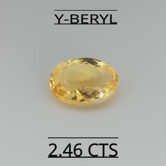 Natural Yellow Beryl  2.46 CARAT
