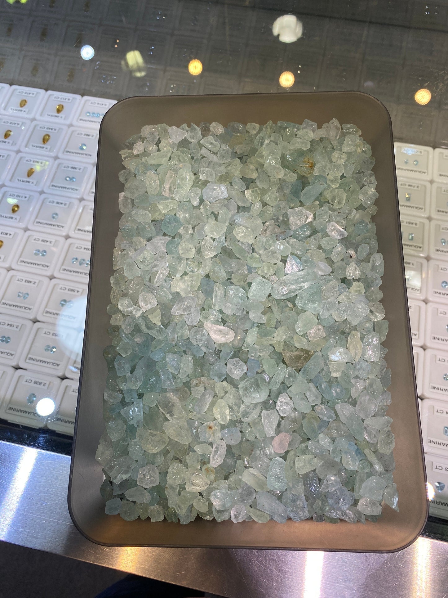 Natural green aquamarine rough 1 pcs
