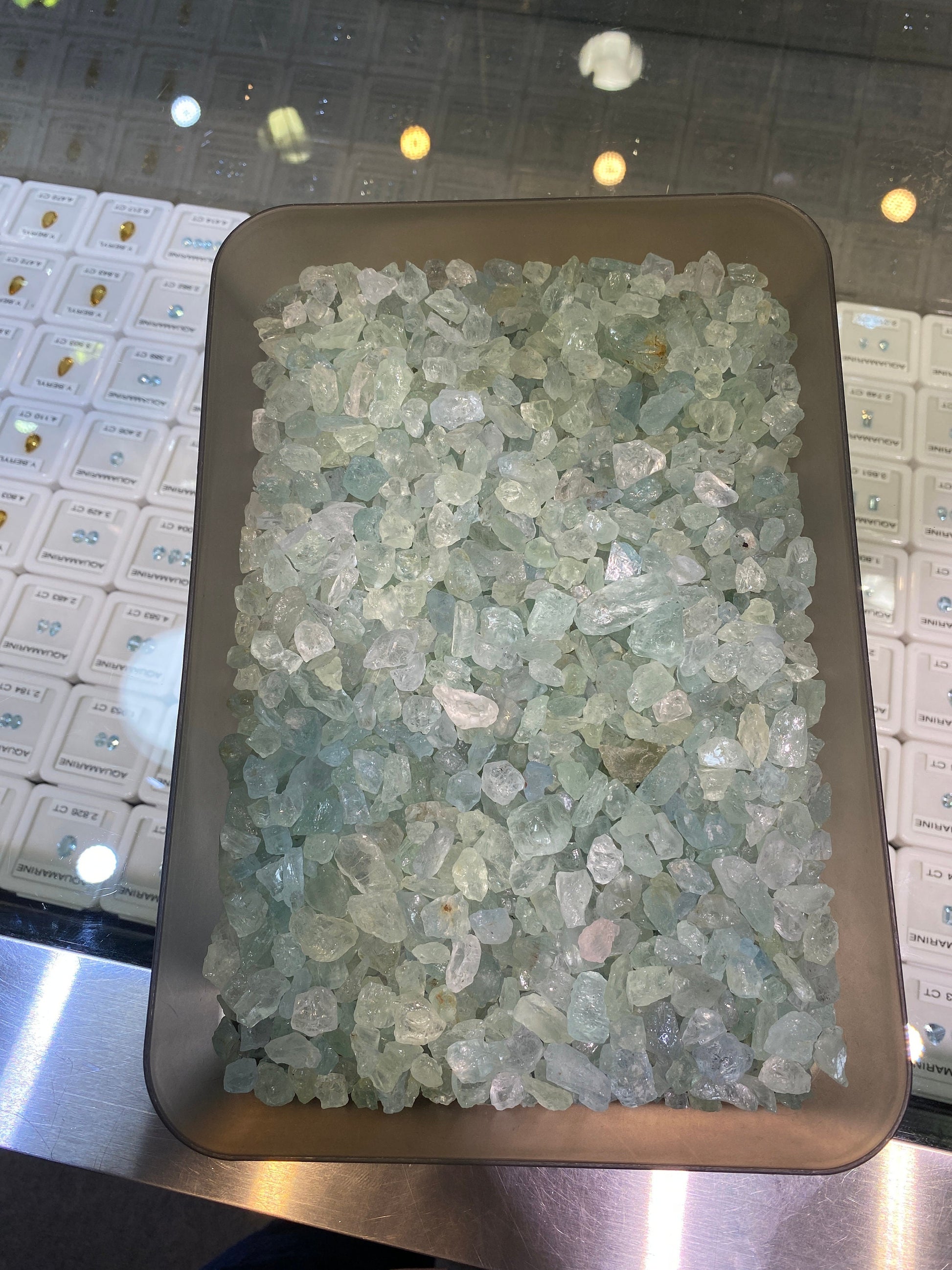Natural green aquamarine rough 1 pcs