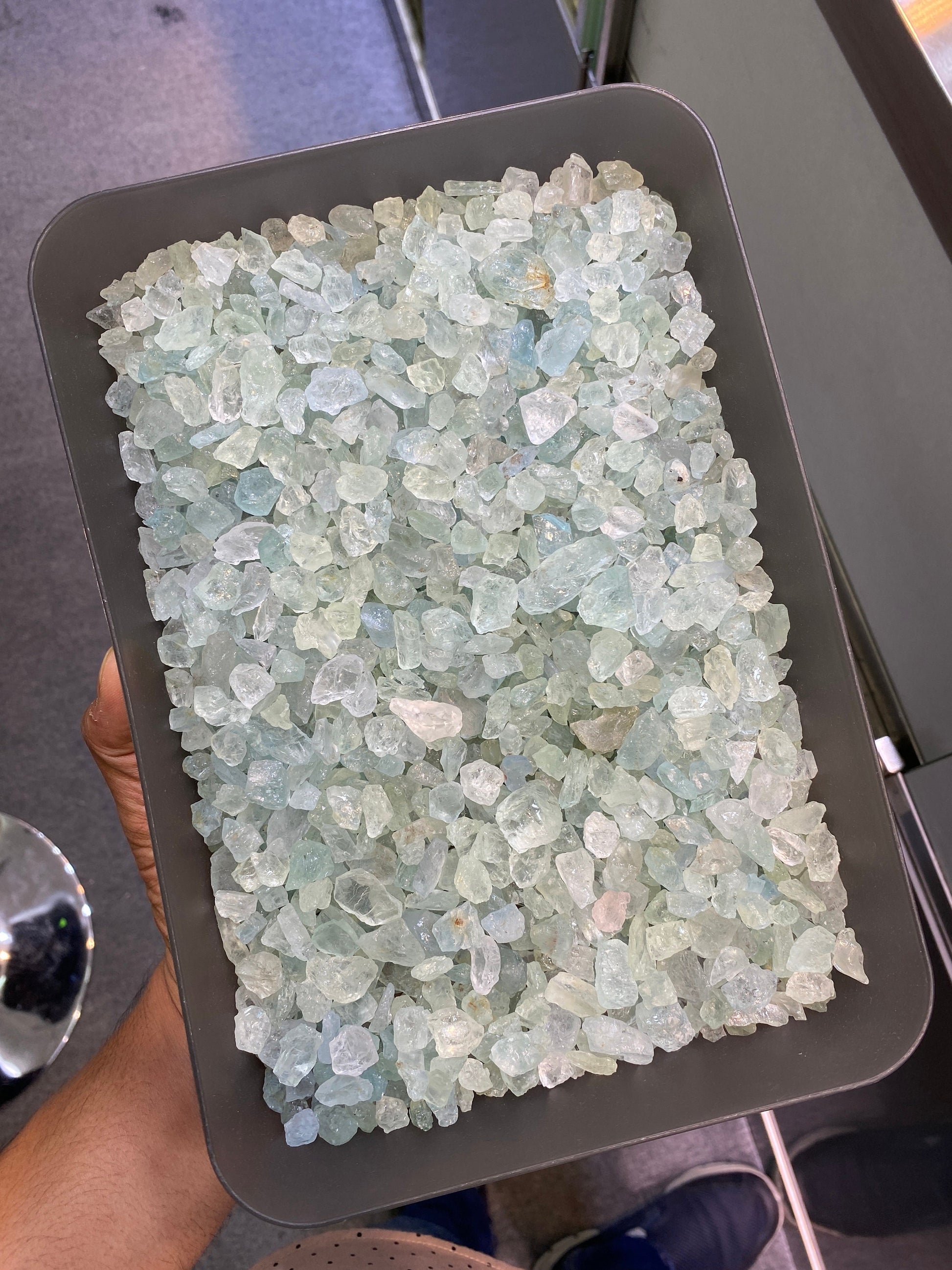 Natural green aquamarine rough 1 pcs