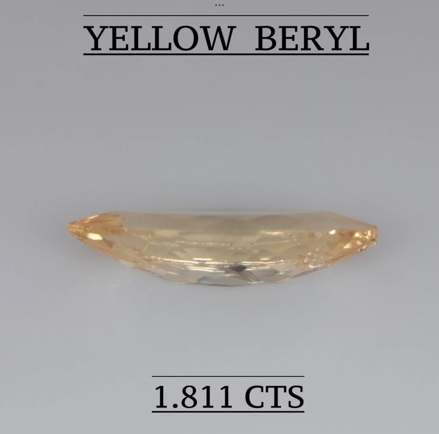 Natural Yellow Beryl 1.81 CARAT