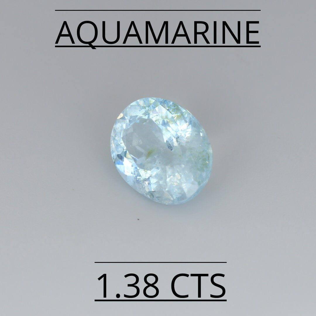 NATURAL AQUAMARINE 1.38 CTS