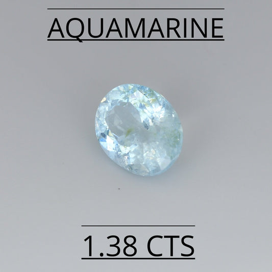NATURAL AQUAMARINE 1.38 CTS