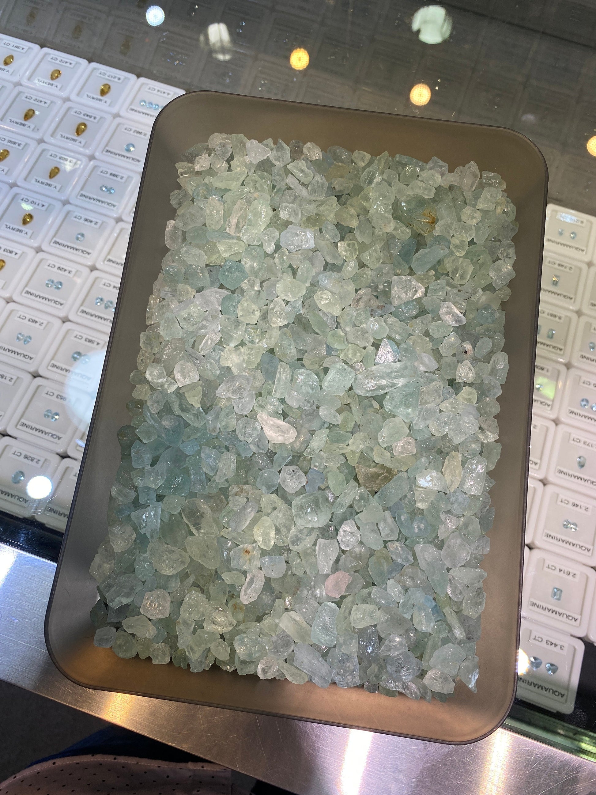 Natural green aquamarine rough 1 pcs