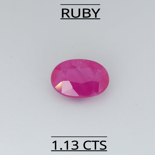 Natural mozambique heated ruby 1.13 cts