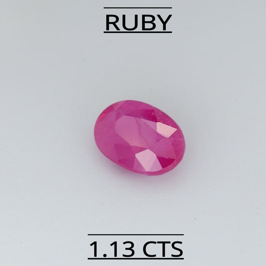 Natural mozambique heated ruby 1.13 cts