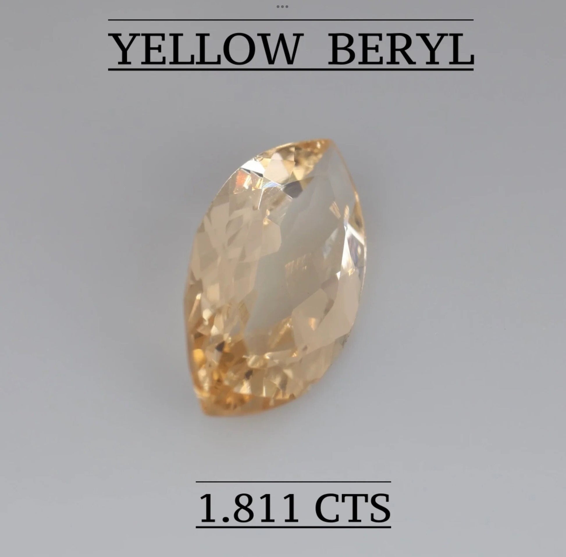 Natural Yellow Beryl 1.81 CARAT