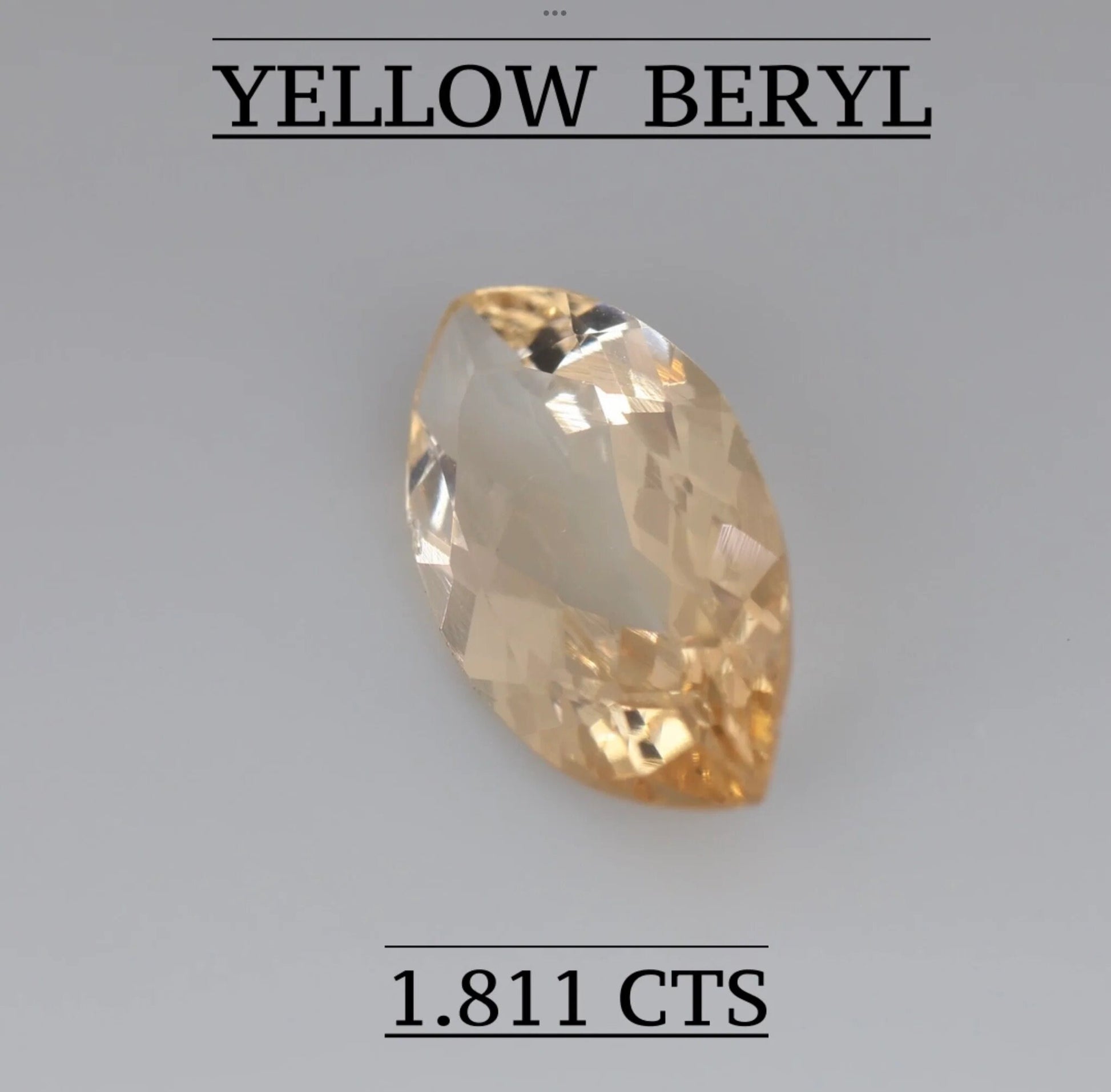 Natural Yellow Beryl 1.81 CARAT