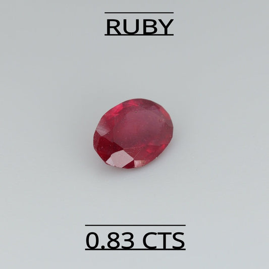 Natural mozambique heated ruby 0.83 cts