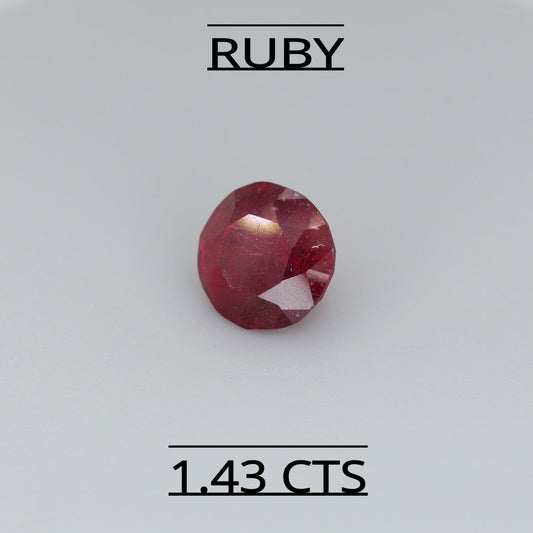 Natural mozambique heated ruby 1.43 cts