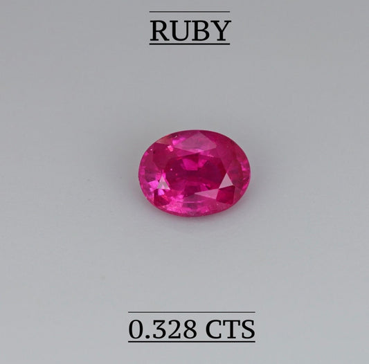 Natural mozambique heated ruby 0.328 cts