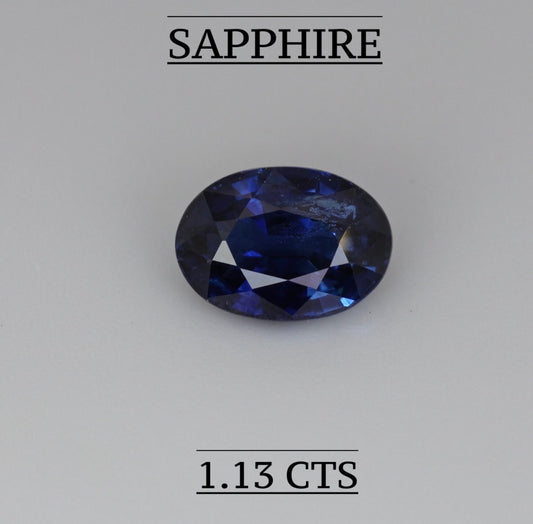 Natural blue sapphire 1.13 CTS