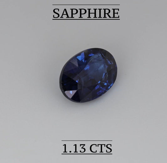 Natural blue sapphire 1.13 CTS