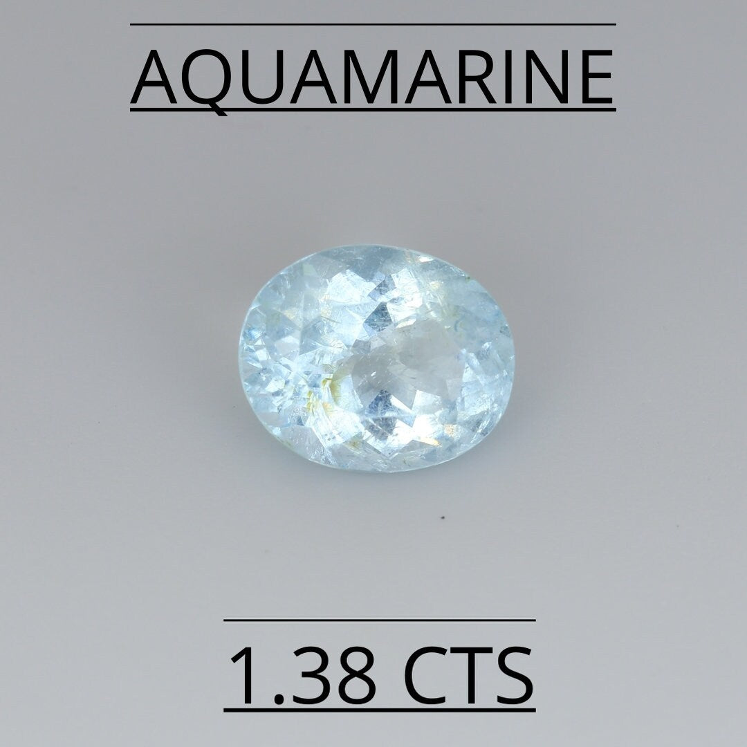 NATURAL AQUAMARINE 1.38 CTS