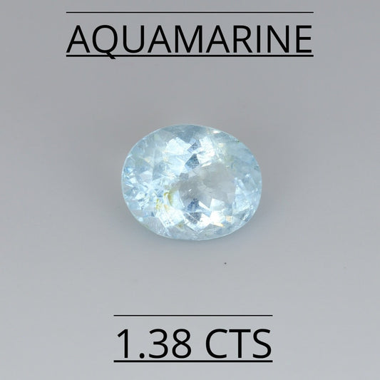 NATURAL AQUAMARINE 1.38 CTS