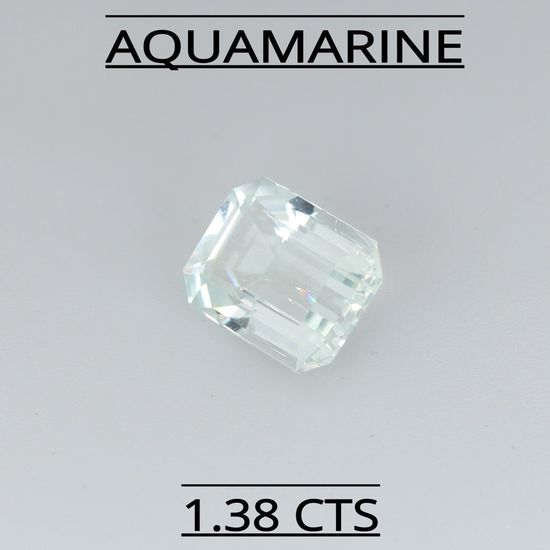NATURAL AQUAMARINE 1.38 CTS