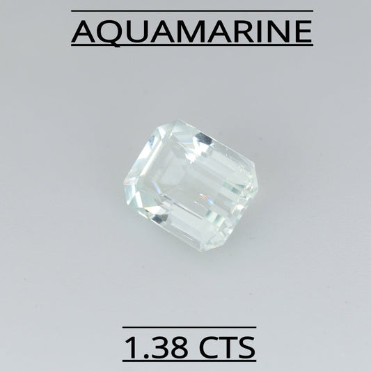 NATURAL AQUAMARINE 1.38 CTS