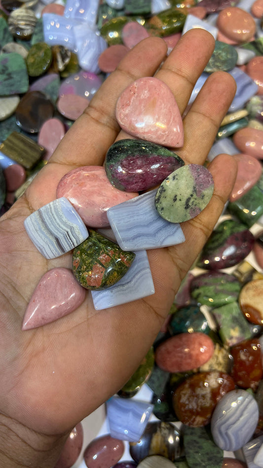 Natural Mix Cabochons 10 pieces set