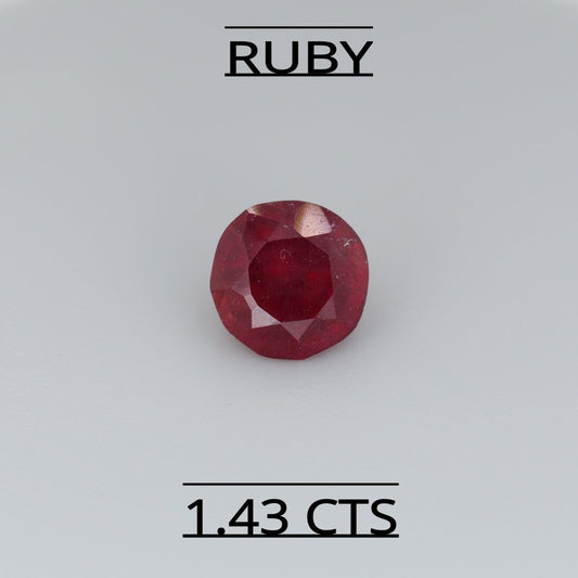Natural mozambique heated ruby 1.43 cts