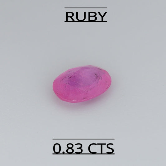 Natural mozambique heated ruby 0.83 cts