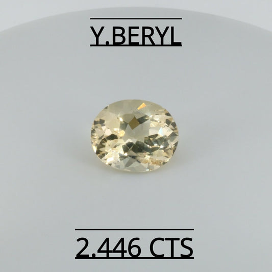 Natural Yellow Beryl 2.446 CARAT